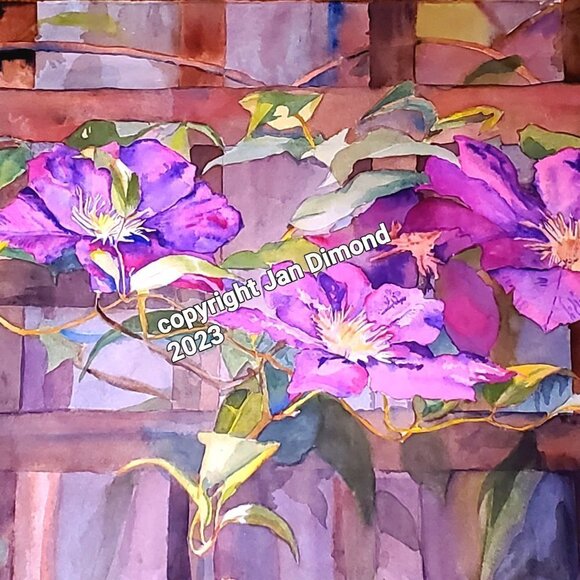 Watercolor Painting, Original, Signed by Artist, One of a kind - 22" x 17" - Picture 1 of 4